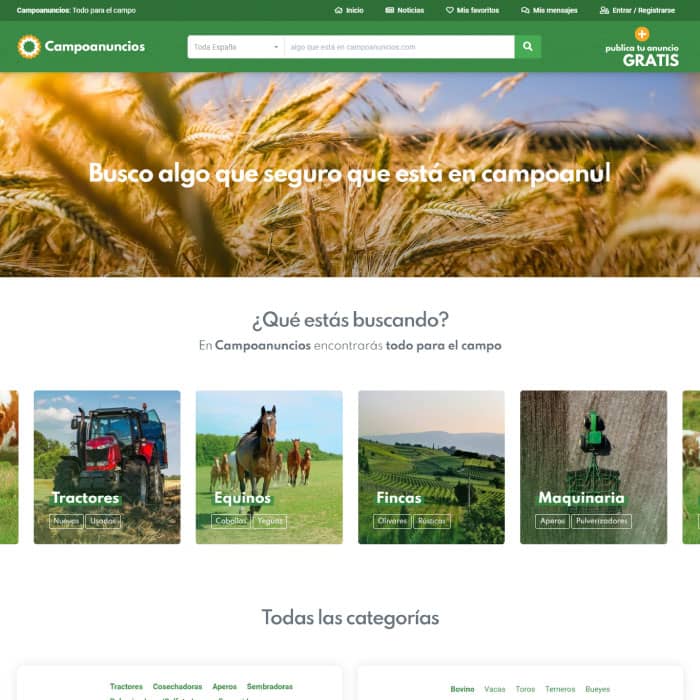 Sitio web de Campoanuncios